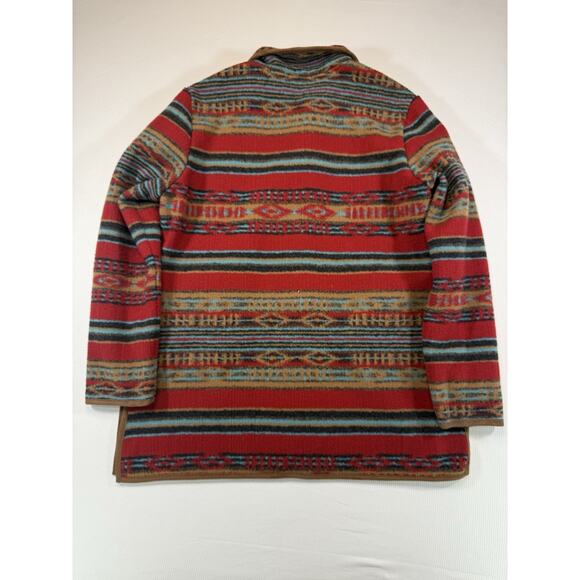 Upcountry Du Monde Southwestern Aztec Fleece Jacket Womens M Button Front - Picture 3 of 9